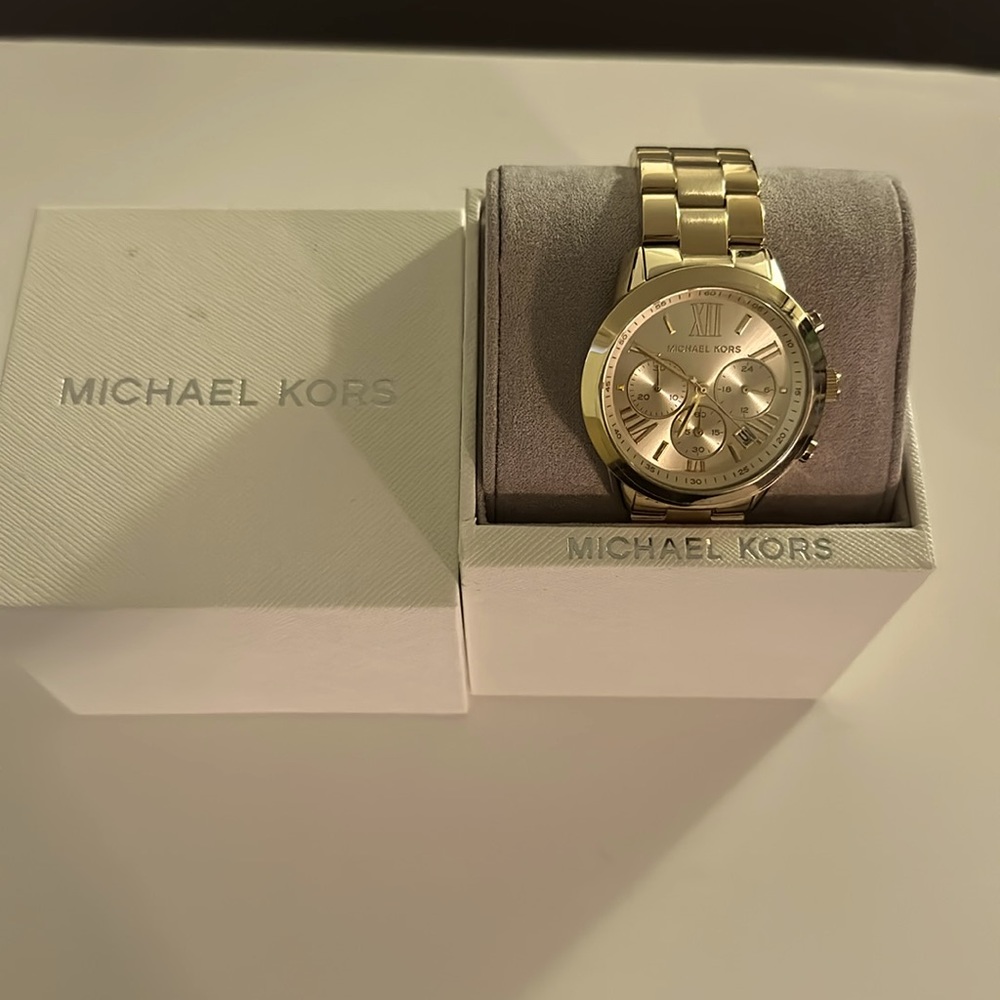 MK gold plated steel watch